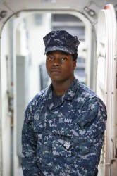 Seaman Apprentice Willie Keese is stationed aboard the USS John